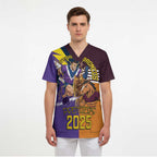 Personalised Rugby Storm vs Broncos Scrub Top Clash for the Crown - Aussie Hoodie