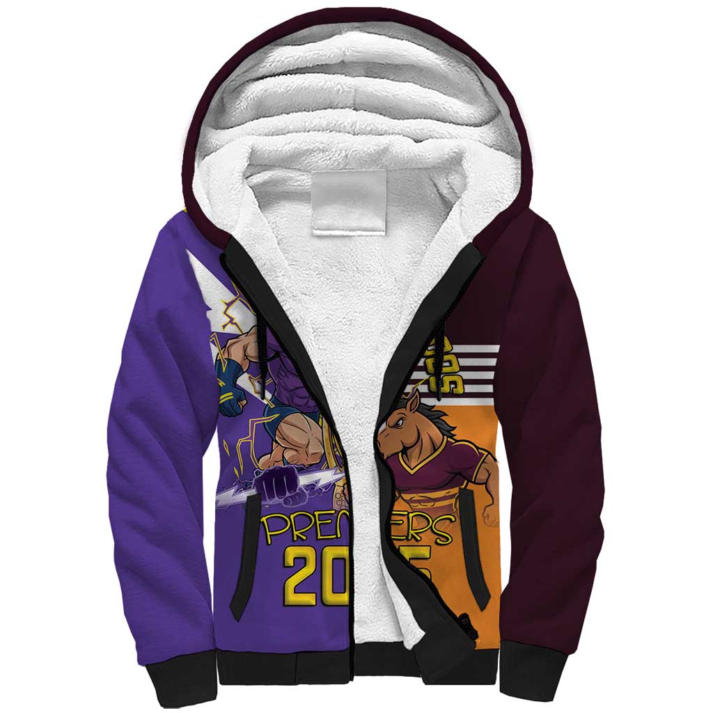 Personalised Rugby Storm vs Broncos Sherpa Hoodie Clash for the Crown - Aussie Hoodie