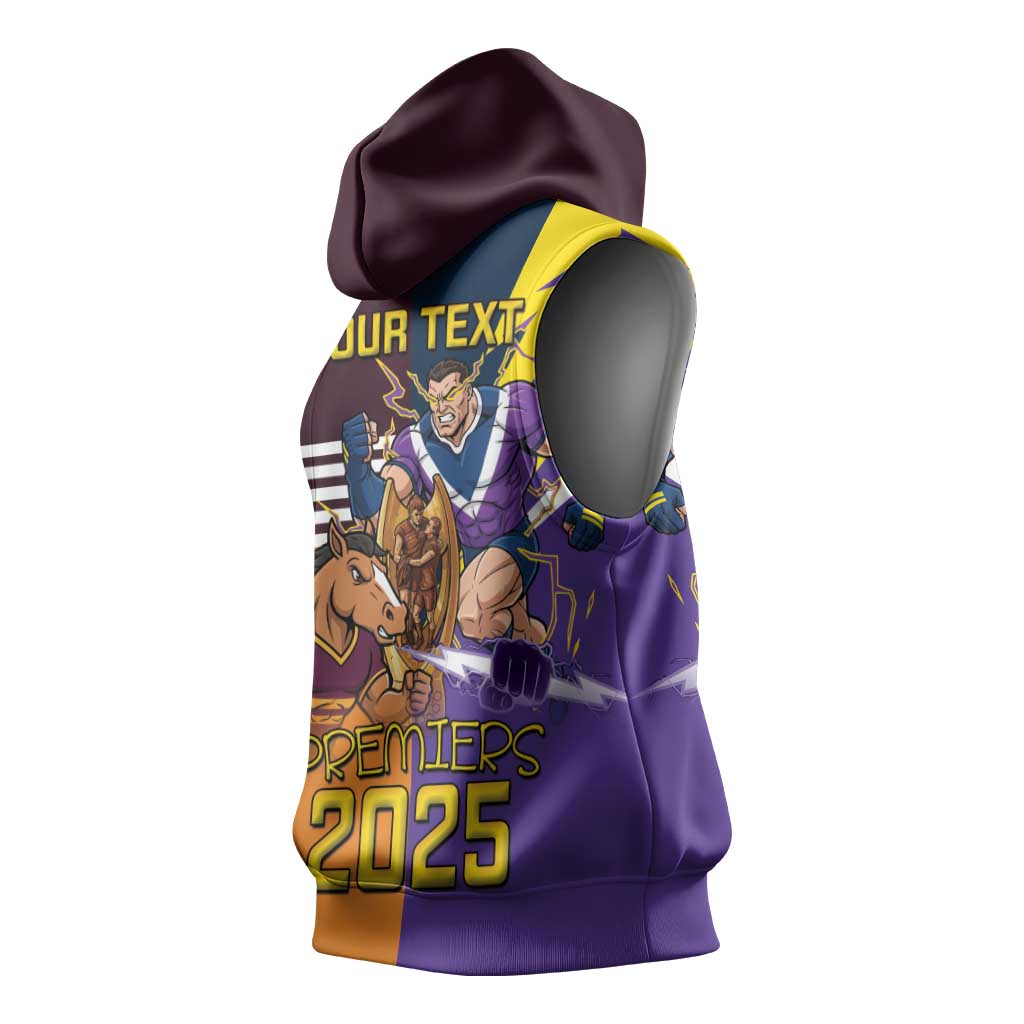 Personalised Rugby Storm vs Broncos Sleeveless Hoodie Clash for the Crown - Aussie Hoodie