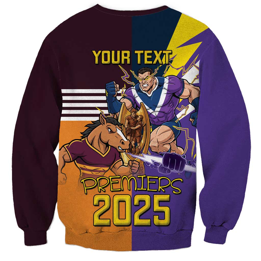 Personalised Rugby Storm vs Broncos Sweatshirt Clash for the Crown - Aussie Hoodie