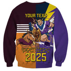 Personalised Rugby Storm vs Broncos Sweatshirt Clash for the Crown - Aussie Hoodie