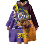 Personalised Rugby Storm vs Broncos Wearable Blanket Hoodie Clash for the Crown - Aussie Hoodie