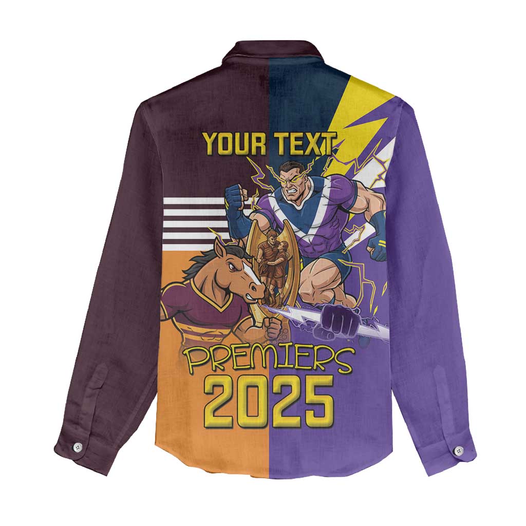 Personalised Rugby Storm vs Broncos Women Casual Shirt Clash for the Crown - Aussie Hoodie