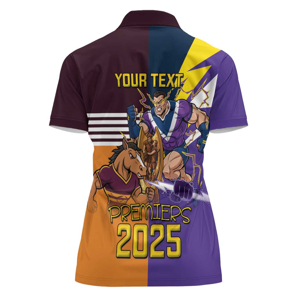 Personalised Rugby Storm vs Broncos Women Polo Shirt Clash for the Crown - Aussie Hoodie