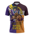 Personalised Rugby Storm vs Broncos Zipper Polo Shirt Clash for the Crown - Aussie Hoodie