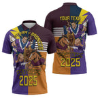 Personalised Rugby Storm vs Broncos Zipper Polo Shirt Clash for the Crown - Aussie Hoodie