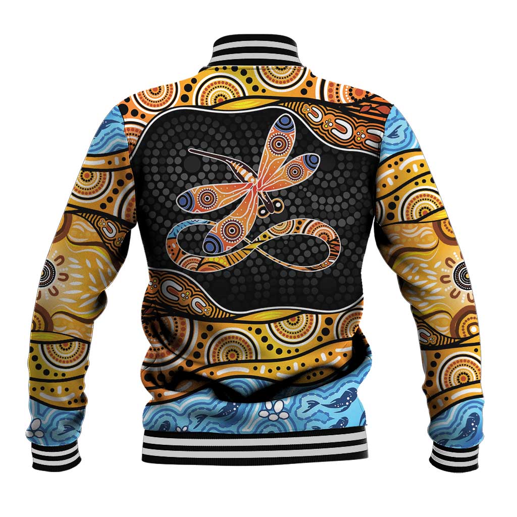 Aboriginal Dragonfly Baseball Jacket As Long As I Breathe You'll Be Remembered