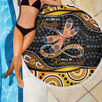 Aboriginal Dragonfly Beach Blanket As Long As I Breathe You'll Be Remembered
