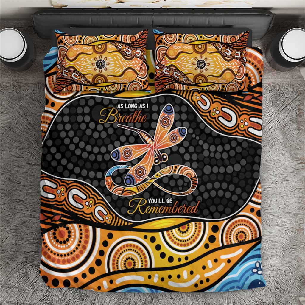 Aboriginal Dragonfly Bedding Set As Long As I Breathe You'll Be Remembered