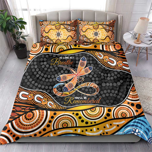 Aboriginal Dragonfly Bedding Set As Long As I Breathe You'll Be Remembered