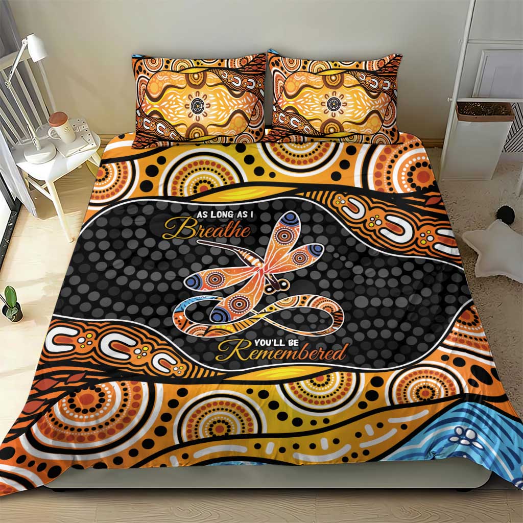 Aboriginal Dragonfly Bedding Set As Long As I Breathe You'll Be Remembered