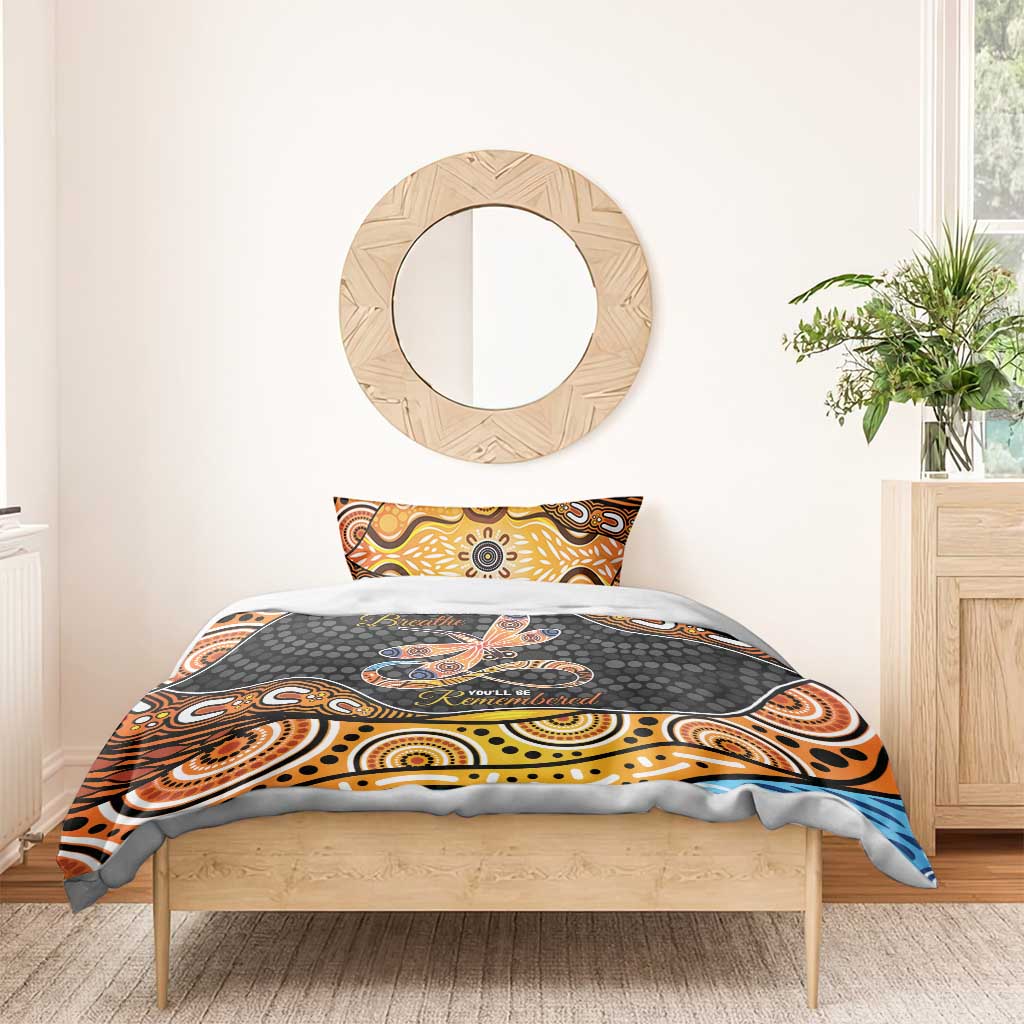 Aboriginal Dragonfly Bedding Set As Long As I Breathe You'll Be Remembered