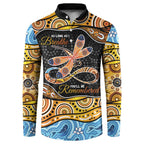 Aboriginal Dragonfly Button Sweatshirt As Long As I Breathe You'll Be Remembered