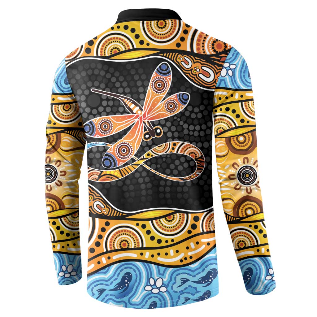 Aboriginal Dragonfly Button Sweatshirt As Long As I Breathe You'll Be Remembered