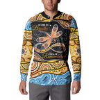 Aboriginal Dragonfly Button Sweatshirt As Long As I Breathe You'll Be Remembered