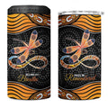 Aboriginal Dragonfly 4 in 1 Can Cooler Tumbler As Long As I Breathe You'll Be Remembered