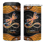 Aboriginal Dragonfly 4 in 1 Can Cooler Tumbler As Long As I Breathe You'll Be Remembered