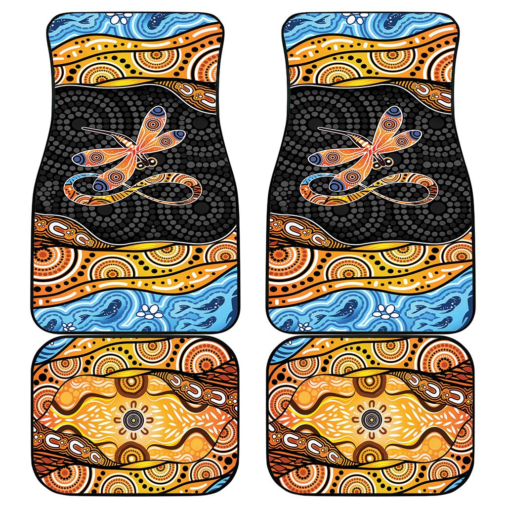 Aboriginal Dragonfly Car Mats As Long As I Breathe You'll Be Remembered
