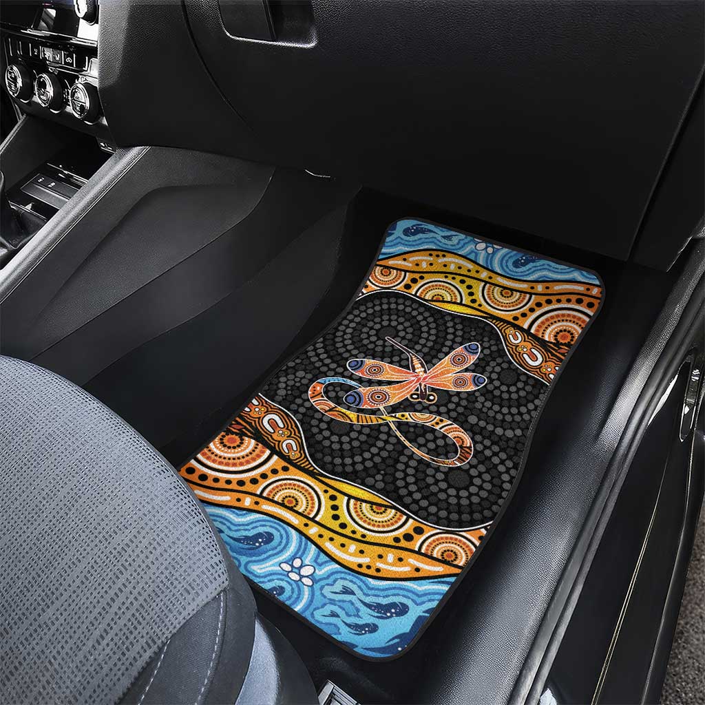 Aboriginal Dragonfly Car Mats As Long As I Breathe You'll Be Remembered