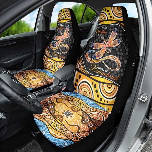 Aboriginal Dragonfly Car Seat Cover As Long As I Breathe You'll Be Remembered