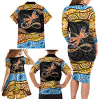 Aboriginal Dragonfly Family Matching Long Sleeve Bodycon Dress and Hawaiian Shirt As Long As I Breathe You'll Be Remembered
