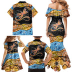 Aboriginal Dragonfly Family Matching Mermaid Dress and Hawaiian Shirt As Long As I Breathe You'll Be Remembered