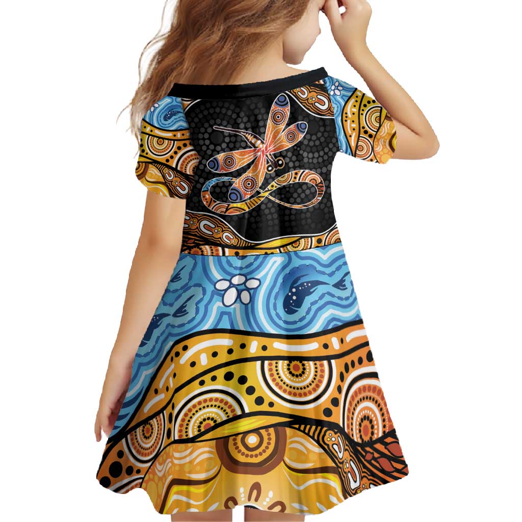 Aboriginal Dragonfly Family Matching Summer Maxi Dress and Hawaiian Shirt As Long As I Breathe You'll Be Remembered