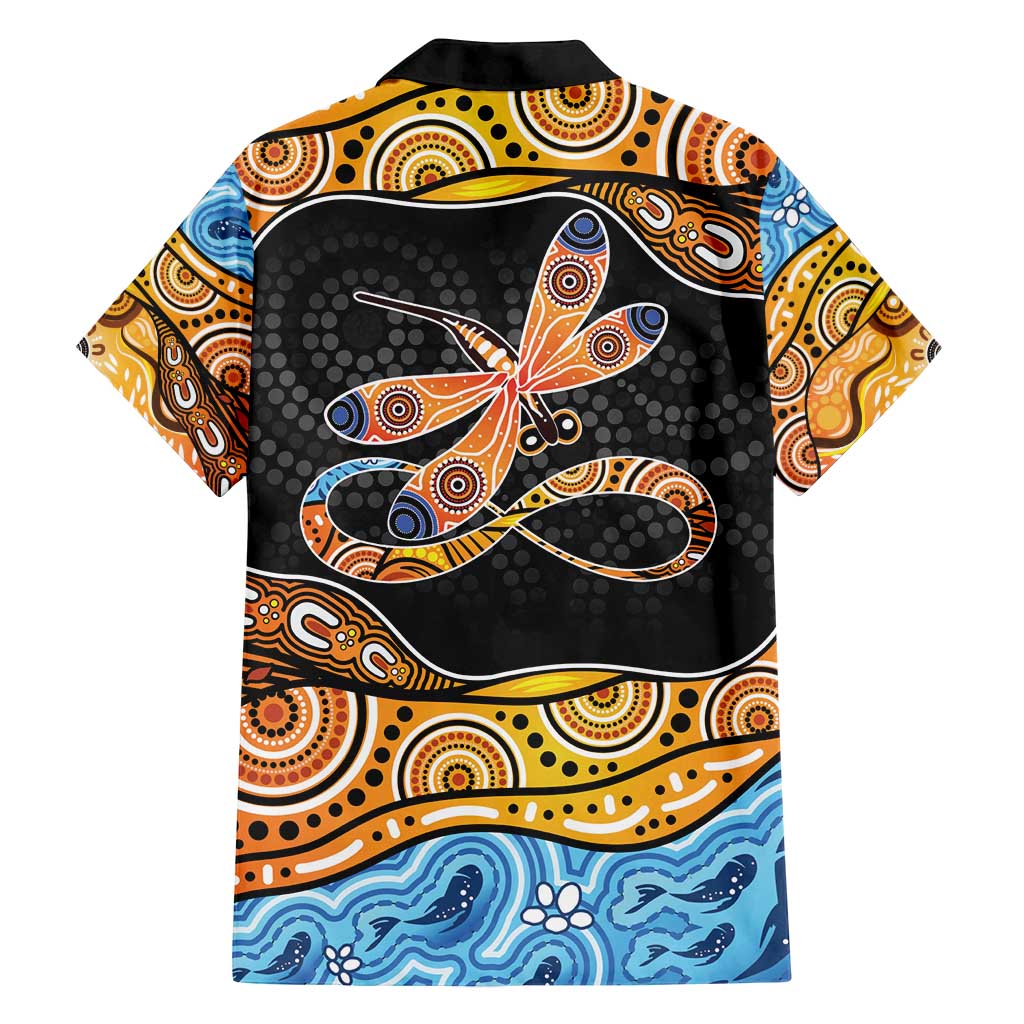 Aboriginal Dragonfly Family Matching Summer Maxi Dress and Hawaiian Shirt As Long As I Breathe You'll Be Remembered