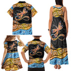 Aboriginal Dragonfly Family Matching Tank Maxi Dress and Hawaiian Shirt As Long As I Breathe You'll Be Remembered