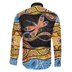 Aboriginal Dragonfly Family Matching Tank Maxi Dress and Hawaiian Shirt As Long As I Breathe You'll Be Remembered
