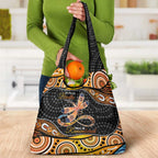 Aboriginal Dragonfly Grocery Bag As Long As I Breathe You'll Be Remembered