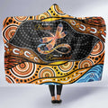 Aboriginal Dragonfly Hooded Blanket As Long As I Breathe You'll Be Remembered