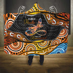Aboriginal Dragonfly Hooded Blanket As Long As I Breathe You'll Be Remembered