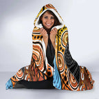 Aboriginal Dragonfly Hooded Blanket As Long As I Breathe You'll Be Remembered