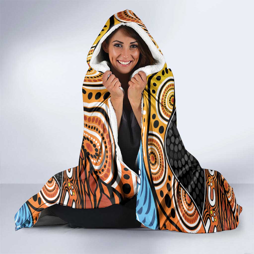 Aboriginal Dragonfly Hooded Blanket As Long As I Breathe You'll Be Remembered