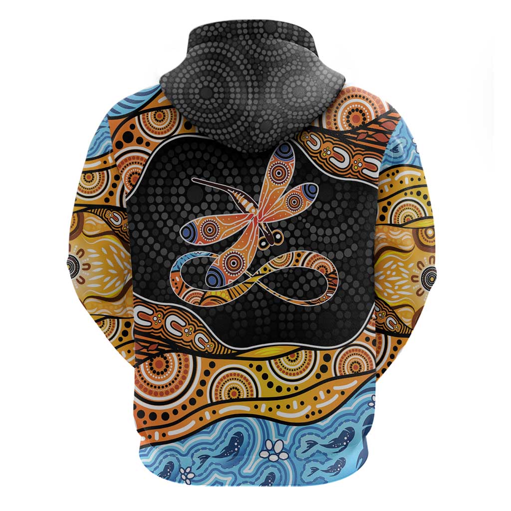 Aboriginal Dragonfly Hoodie As Long As I Breathe You'll Be Remembered