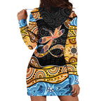 Aboriginal Dragonfly Hoodie Dress As Long As I Breathe You'll Be Remembered