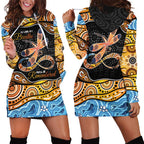 Aboriginal Dragonfly Hoodie Dress As Long As I Breathe You'll Be Remembered