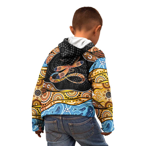 Aboriginal Dragonfly Kid Hoodie As Long As I Breathe You'll Be Remembered