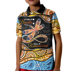 Aboriginal Dragonfly Kid Polo Shirt As Long As I Breathe You'll Be Remembered
