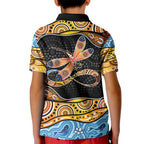 Aboriginal Dragonfly Kid Polo Shirt As Long As I Breathe You'll Be Remembered