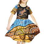 Aboriginal Dragonfly Kid Short Sleeve Dress As Long As I Breathe You'll Be Remembered