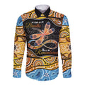 Aboriginal Dragonfly Long Sleeve Button Shirt As Long As I Breathe You'll Be Remembered