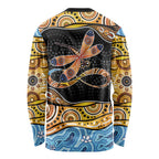 Aboriginal Dragonfly Long Sleeve Shirt As Long As I Breathe You'll Be Remembered