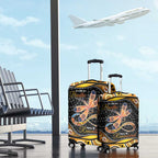 Aboriginal Dragonfly Luggage Cover As Long As I Breathe You'll Be Remembered