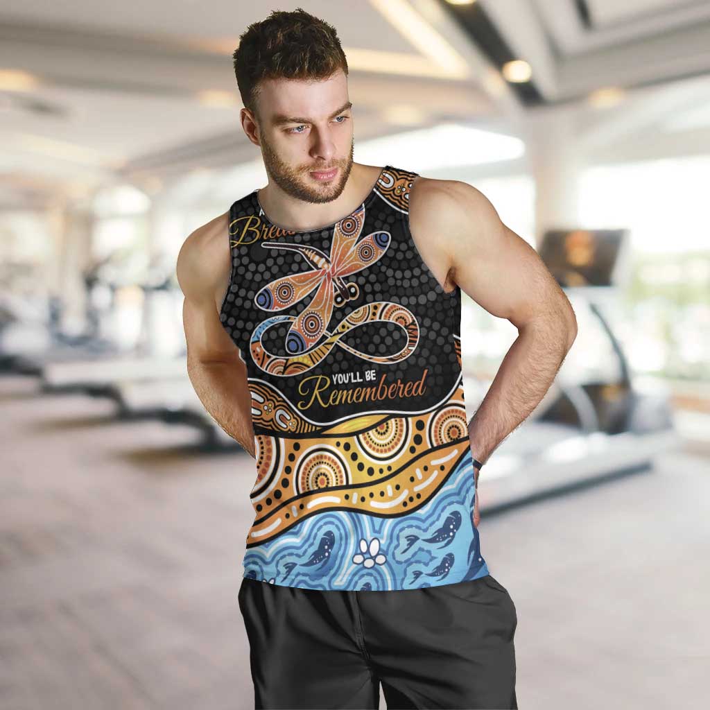 Aboriginal Dragonfly Men Tank Top As Long As I Breathe You'll Be Remembered