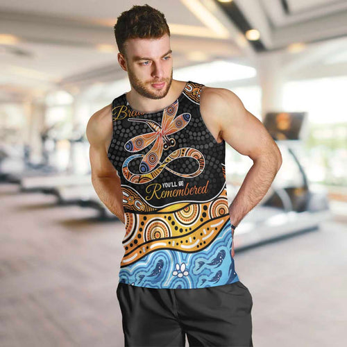 Aboriginal Dragonfly Men Tank Top As Long As I Breathe You'll Be Remembered