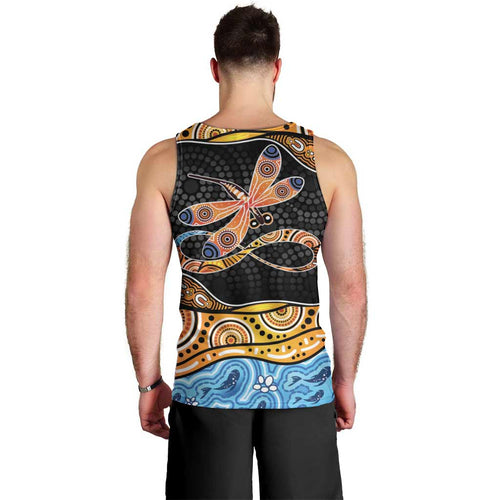 Aboriginal Dragonfly Men Tank Top As Long As I Breathe You'll Be Remembered