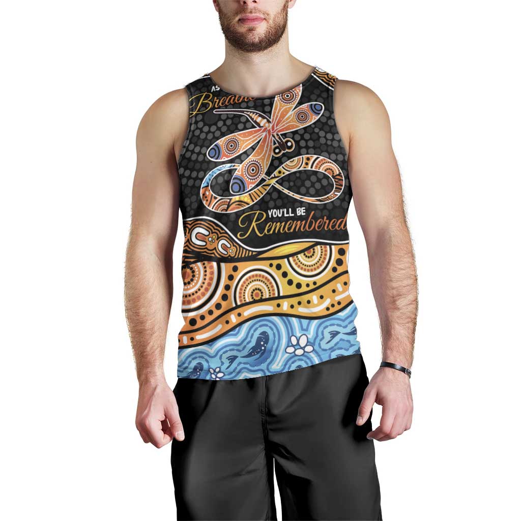 Aboriginal Dragonfly Men Tank Top As Long As I Breathe You'll Be Remembered