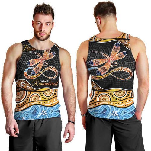 Aboriginal Dragonfly Men Tank Top As Long As I Breathe You'll Be Remembered